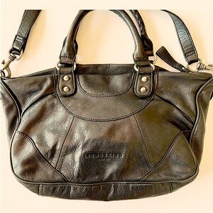 Liebeskind Berlin Black Leather Esther Satchel Crossbody Anthropologie Purse Bag